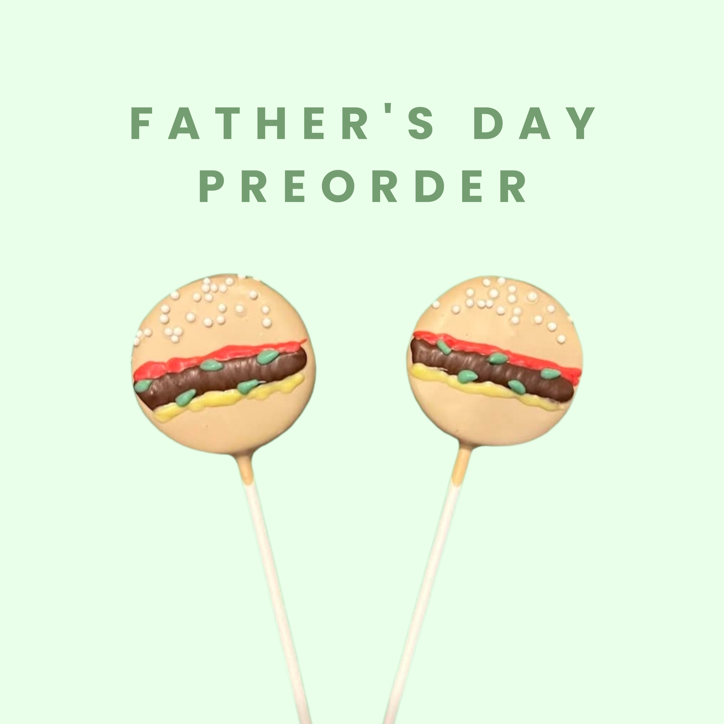 Father's Day Burger Cake Pops